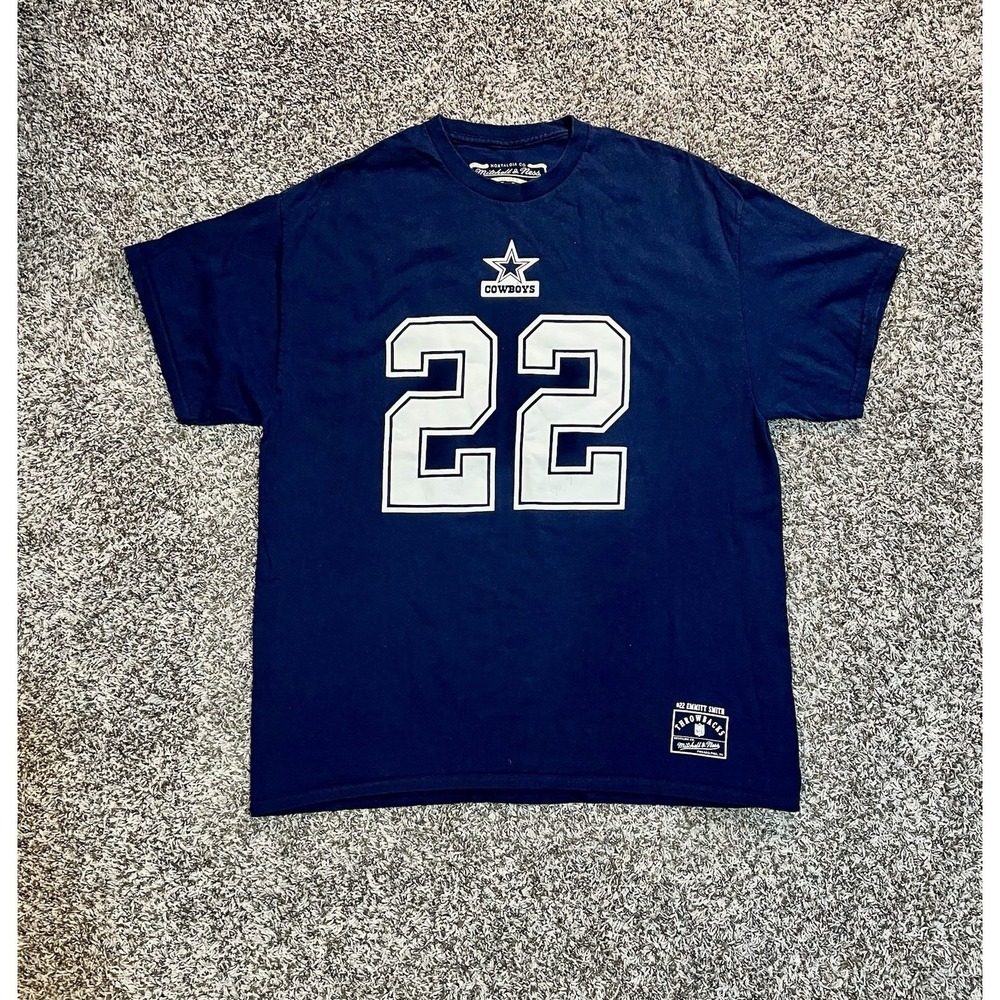 EMMITT SMITH DALLAS COWBOYS NFL MITCHELL & NESS NAME & NUMBER SHIRT